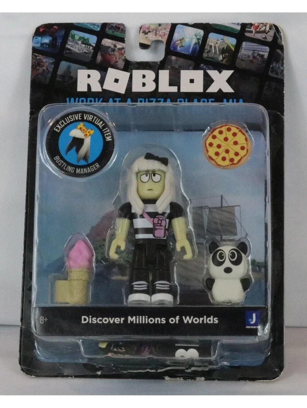 Roblox Figure Mia Work At A Pizza Place Bustling Manager Action Toy Series New